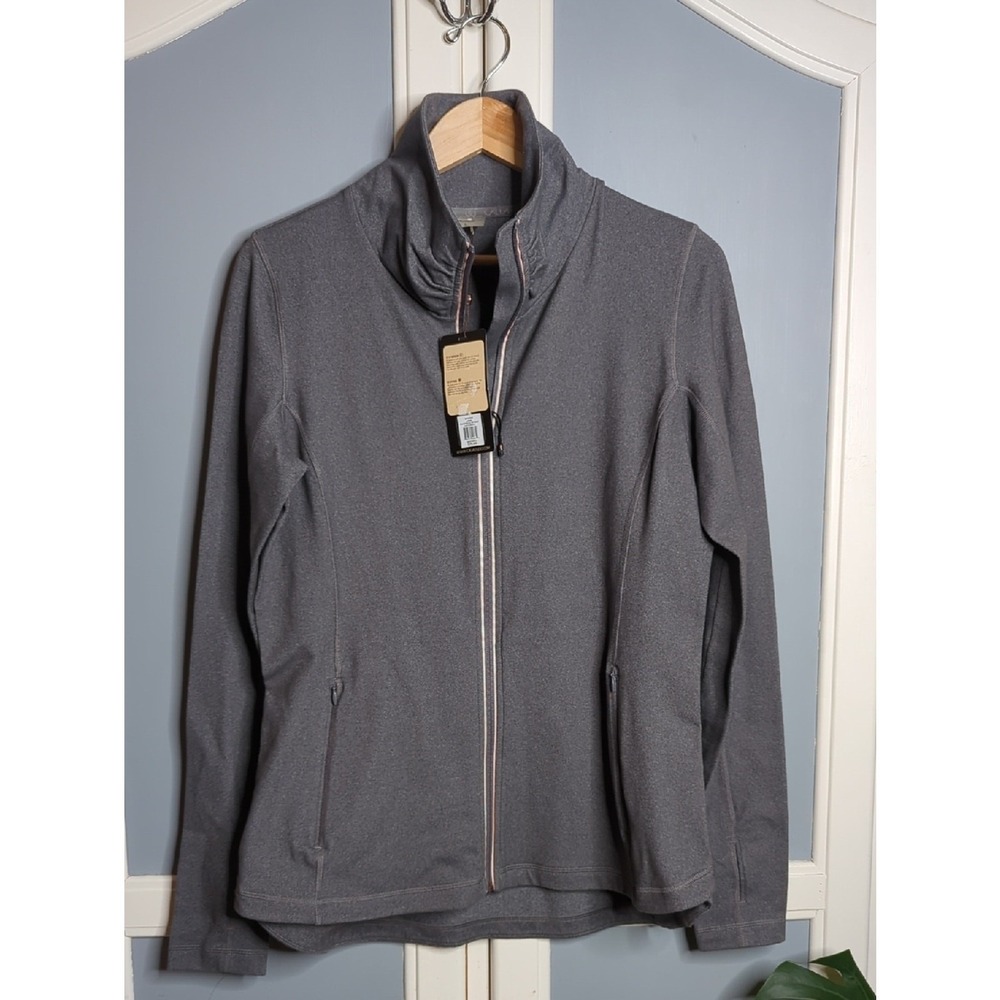 NWT CALIA Effortless Cozy Jacket Gray Full Zip Athletic Jacket Large